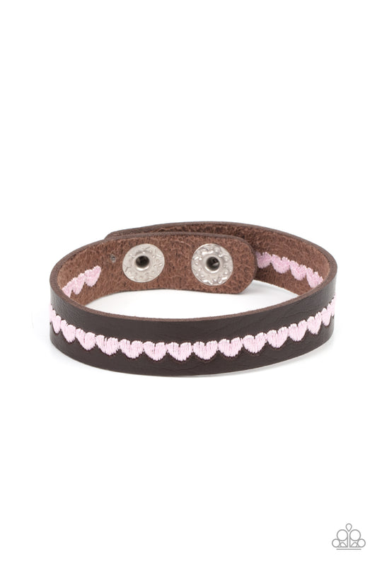 Made With Love - Pink/Brown bracelet