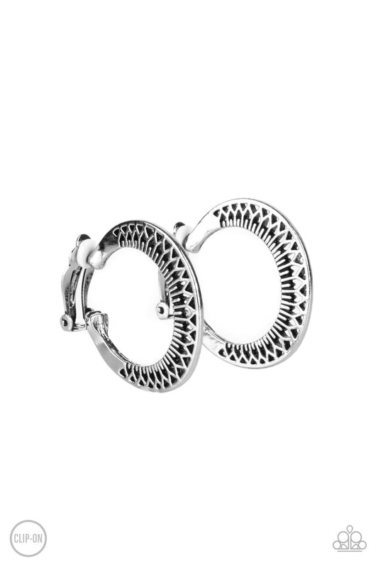 Moon Child Charisma - Silver clip-on earrings