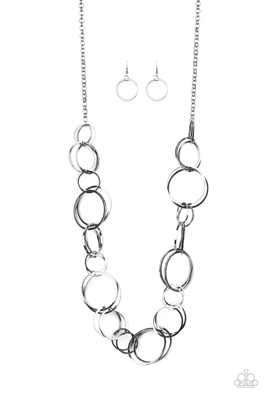 Natural-Born RINGLEADER - Black/Gunmetal necklace set