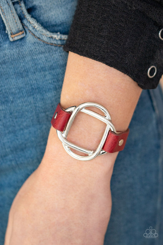 Nautically Knotted - Red wrap bracelet