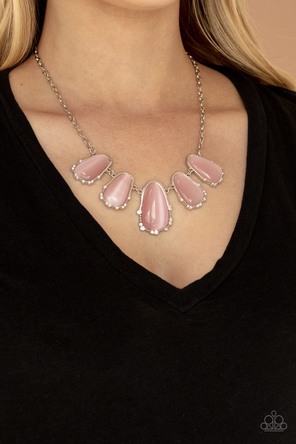 Newport Princess - Pink moonstone necklace