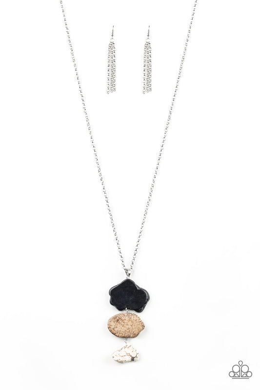 On The ROAM Again - Black/Brown/White Stone Multicolor necklace set