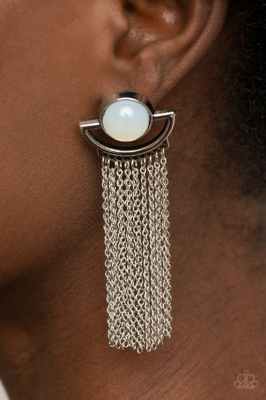 Opal Oracle - White post earrings