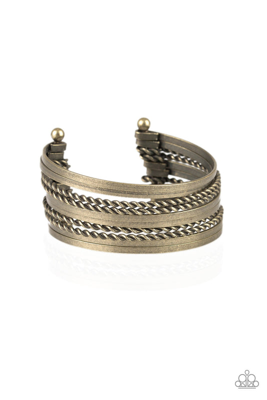 Perfectly Patterned - Brass cuff bracelet