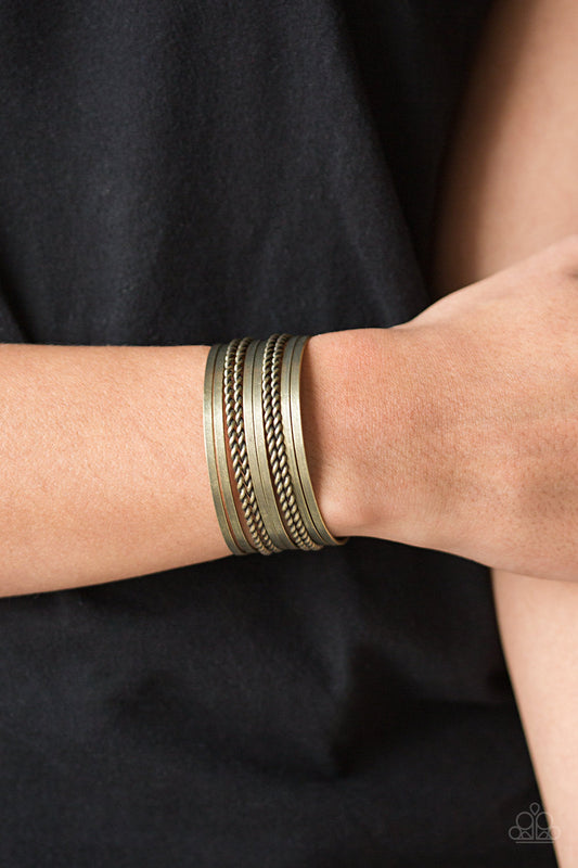 Perfectly Patterned - Brass cuff bracelet