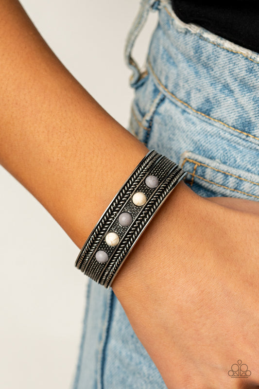 Quarry Quake - Silver cuff bracelet