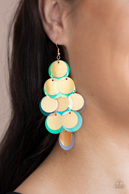 Sequin Seeker -Gold Multi Sequin earrings