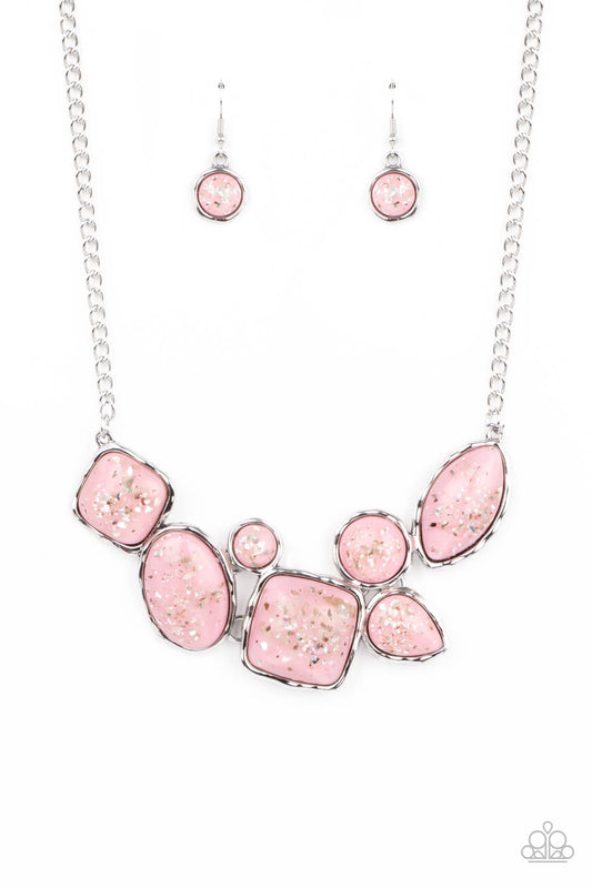 So Jelly - Pink iridescent necklace