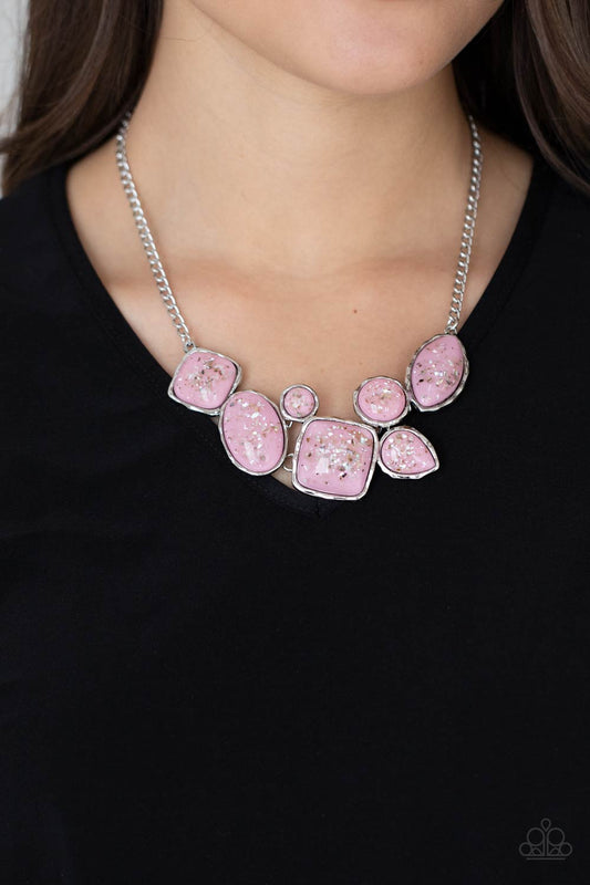 So Jelly - Pink iridescent necklace