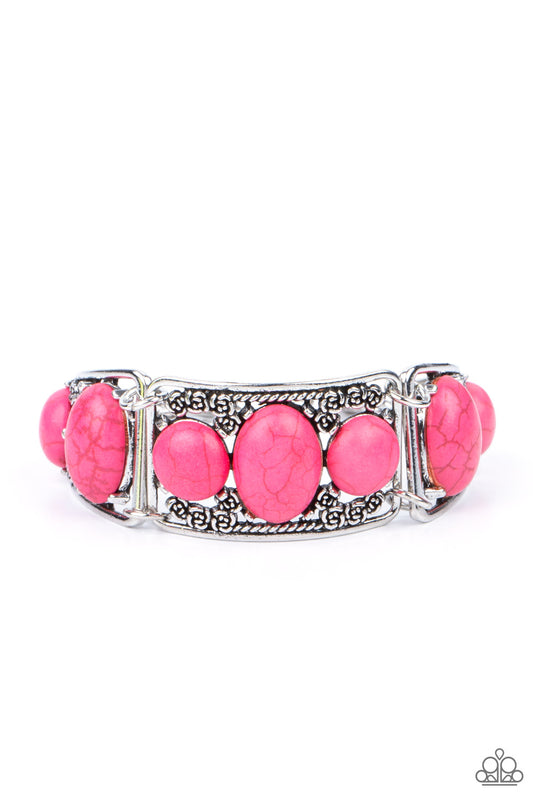 Southern Splendor - Pink stone cuff bracelet