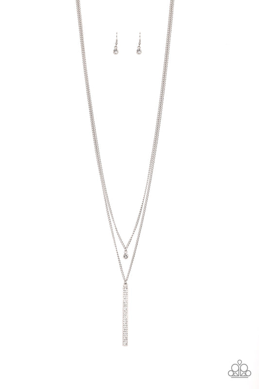 Stratospheric - White rhinestones necklace