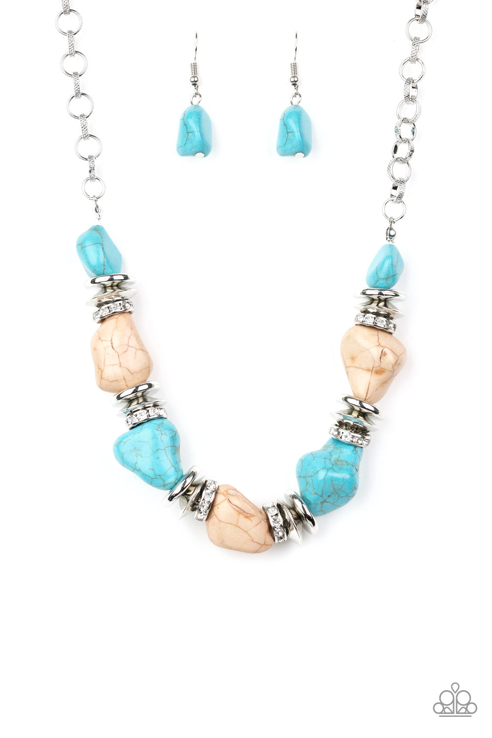 Stunningly Stone Age - Blue Multi necklace