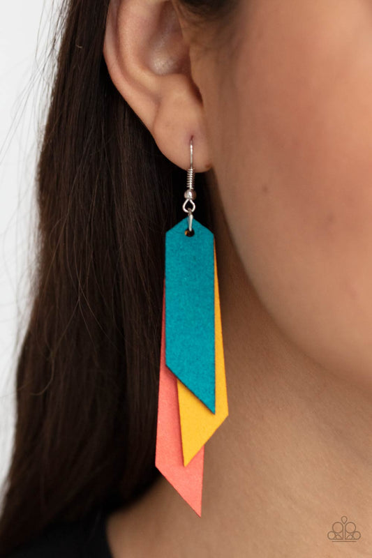 Suede Shade - Multicolor earrings
