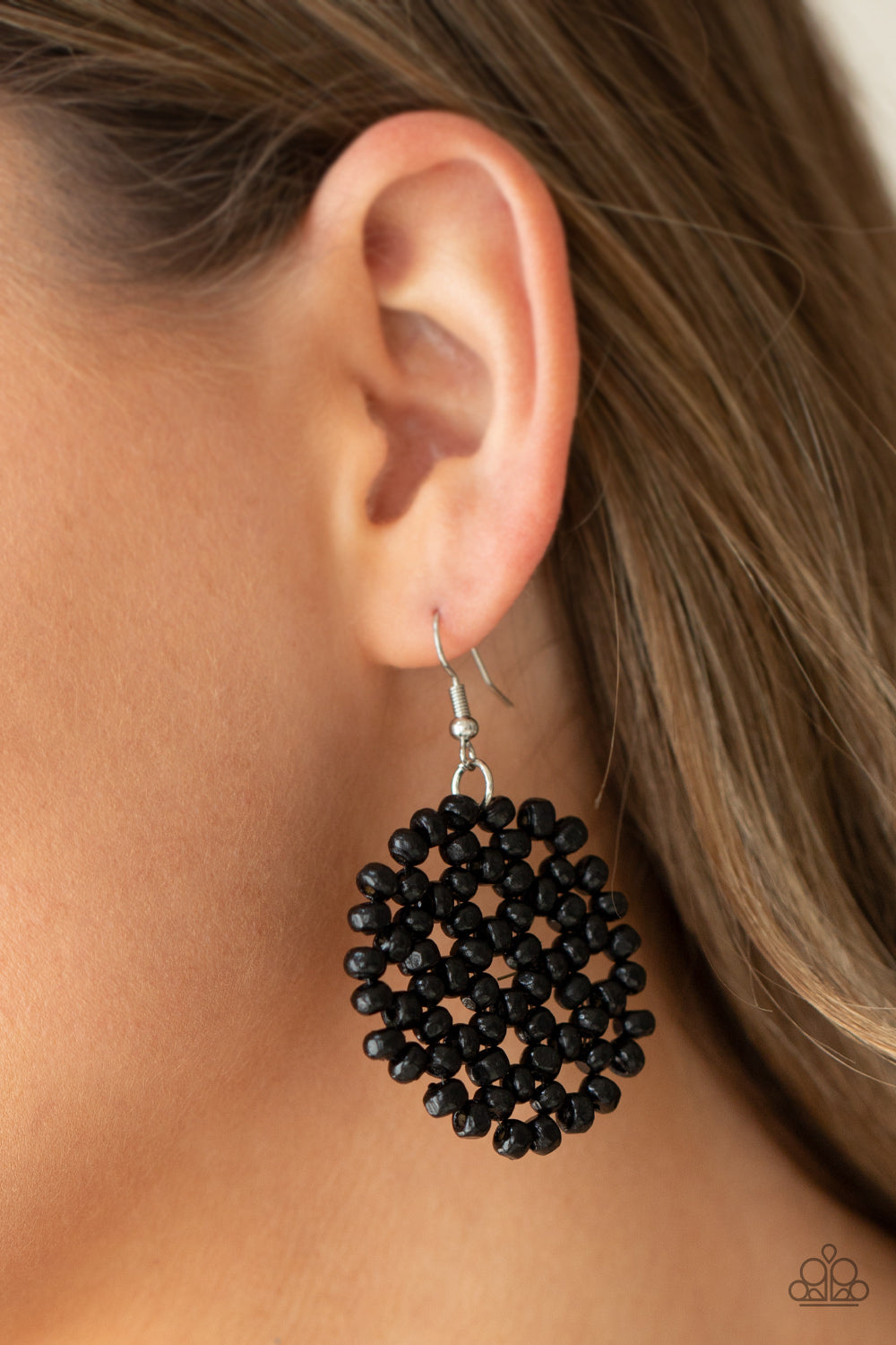 Summer Escapade - Black wood earrings