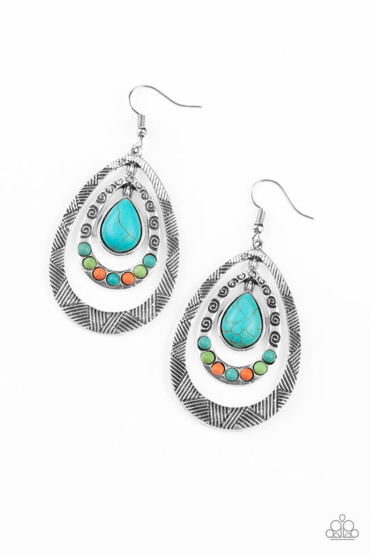 Terra Teardrops - Multicolor Earrings