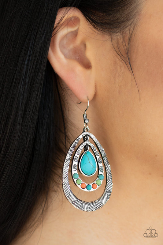 Terra Teardrops - Multicolor Earrings