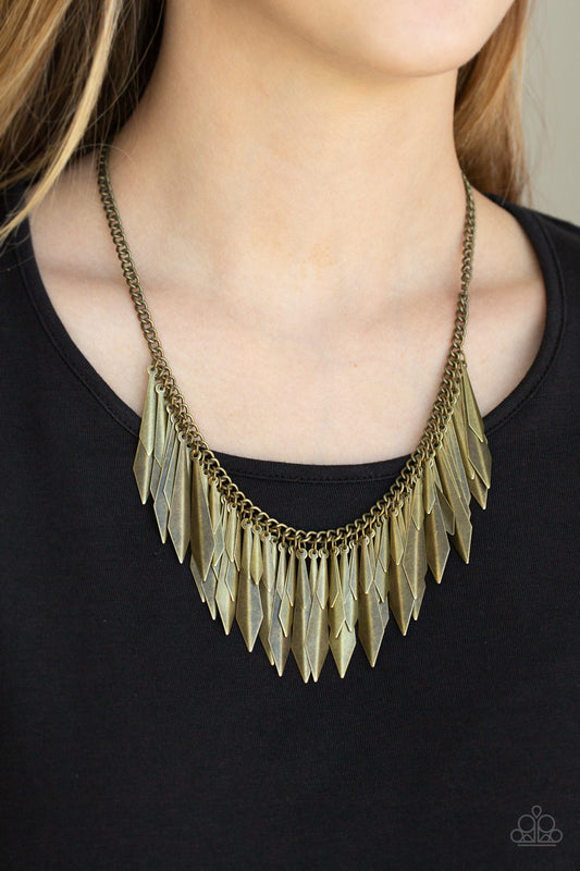 The Thrill-Seeker - Brass necklace set