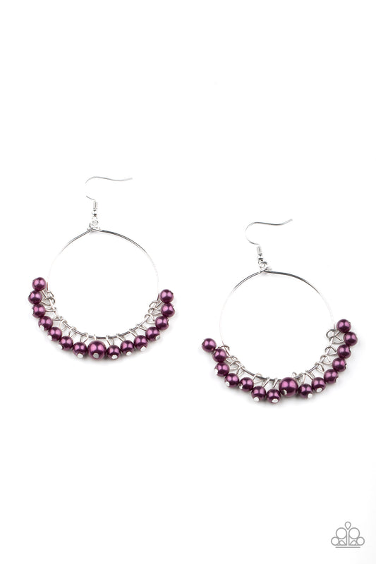 Things Are Looking UPSCALE - Purple earrings