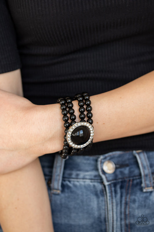 Top Tier Twinkle - Black pearl bracelet