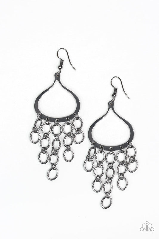 Total Net Revenue - Black/Gunmetal earrings