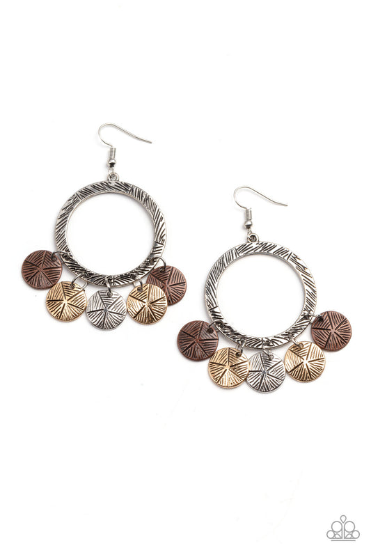 Trinket Tease - Mixed metal earrings