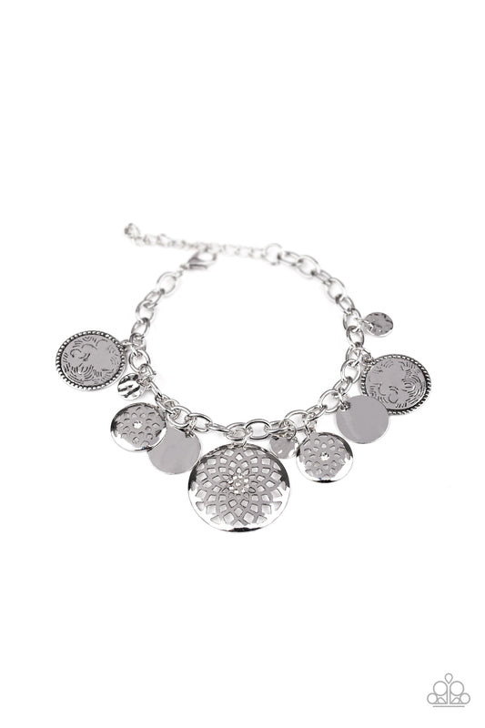 Trinket Tranquility - White rhinestones bracelet