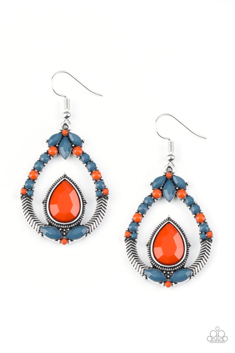 Vogue Voyager - Multi Red/Blue earrings