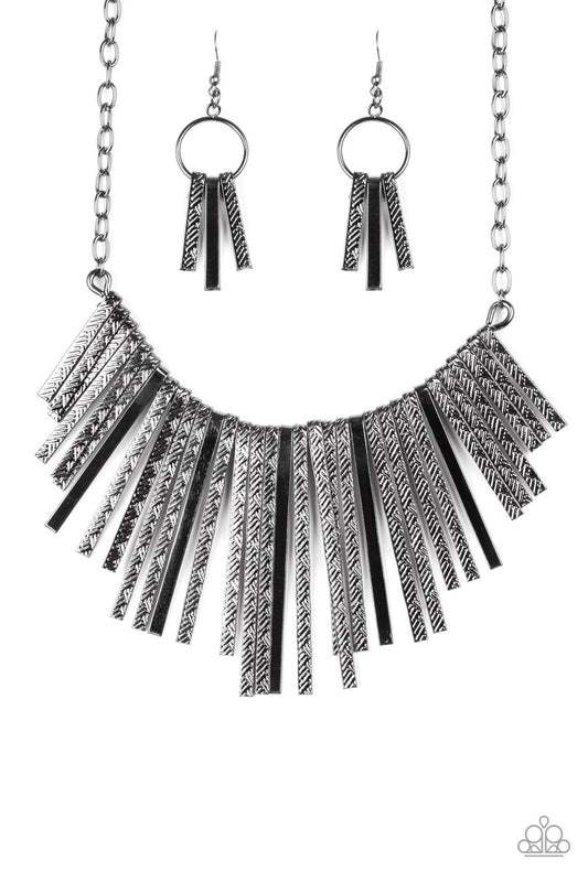 Welcome To The Pack - Black/Gunmetal necklace