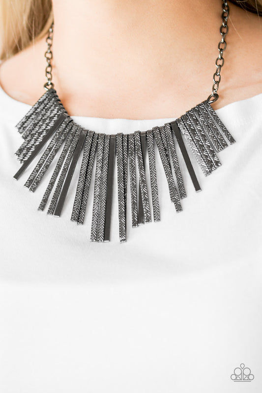 Welcome To The Pack - Black/Gunmetal necklace