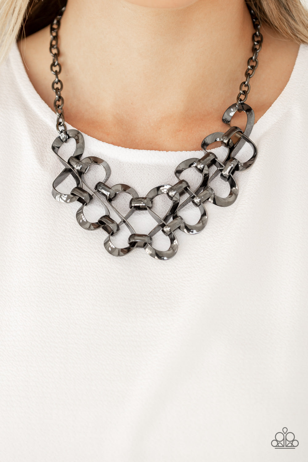 Work, Play, and Slay - Black/Gunmetal necklace