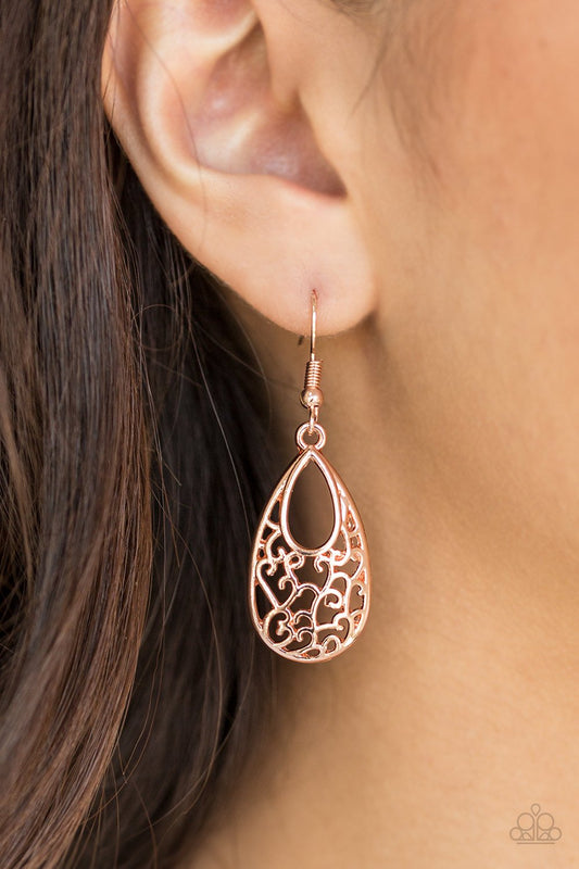 Always Be Vine - Rose Gold Earrings