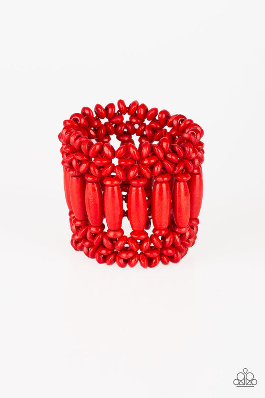 Barbados Beach Club - Red wood bracelet