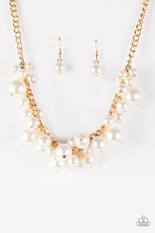 Paparazzi Necklace/Earring Set - "Glam Queen - Gold"