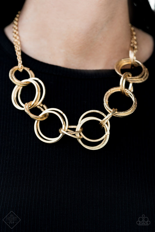Jump Into The Ring - Gold necklace w/ matching bracelet