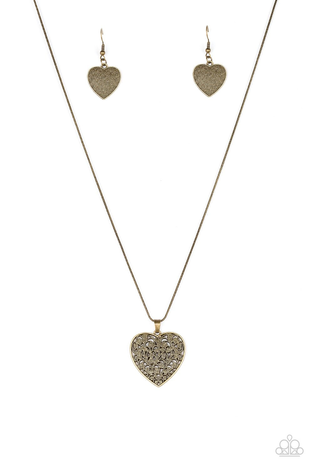 Look Into Your Heart - Brass necklace