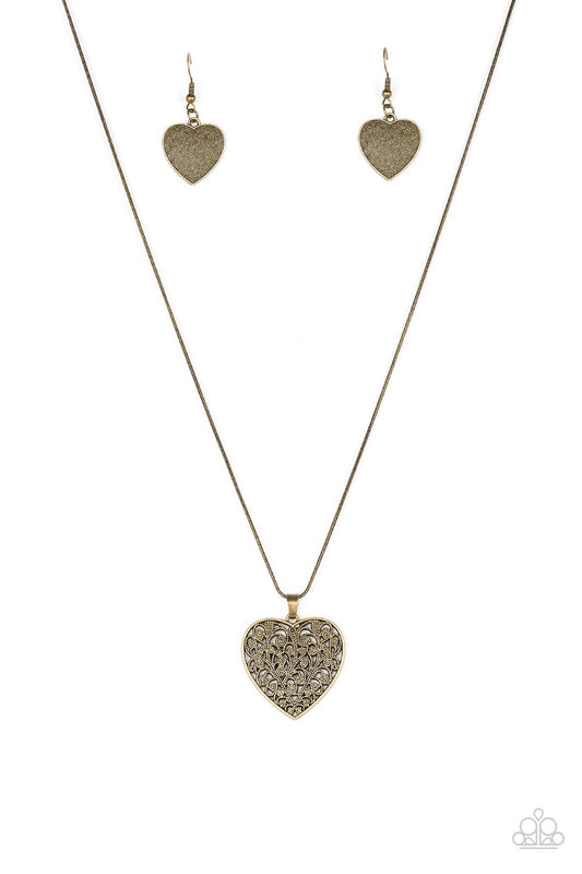 Look Into Your Heart - Brass necklace