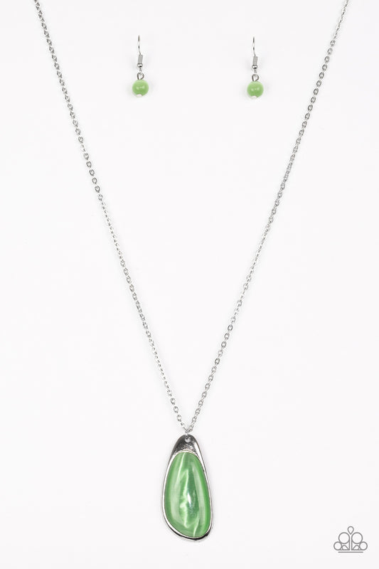 Magically Modern - Green moonstone necklace