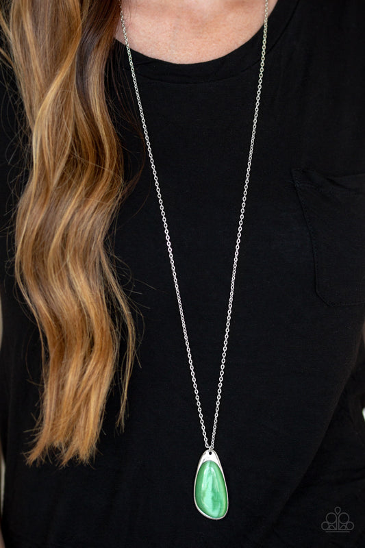 Magically Modern - Green moonstone necklace