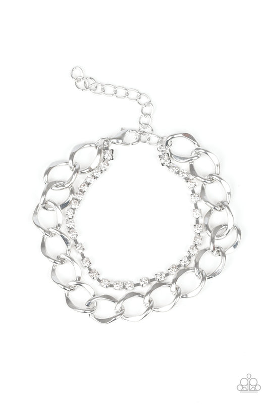 Material Girl - White rhinestones bracelet