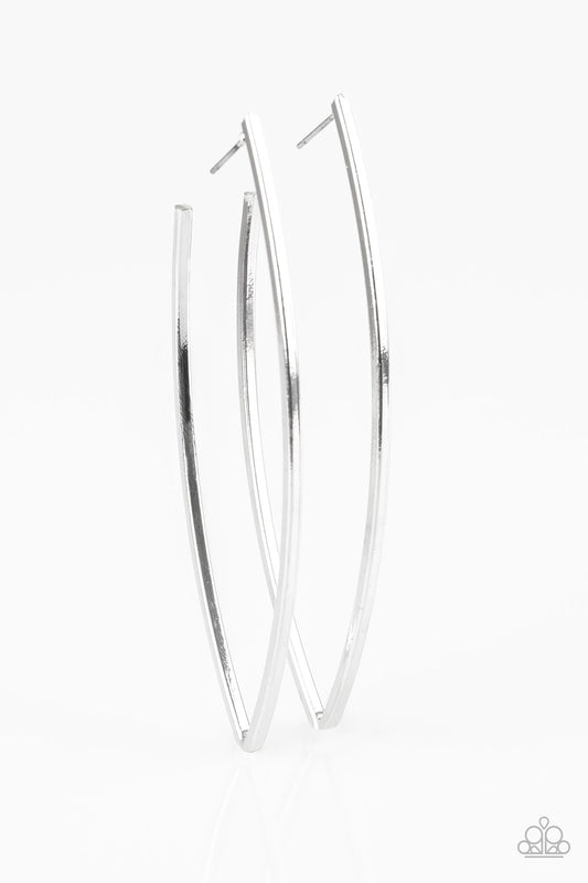 Nothing But Trouble - Silver hoop earrings