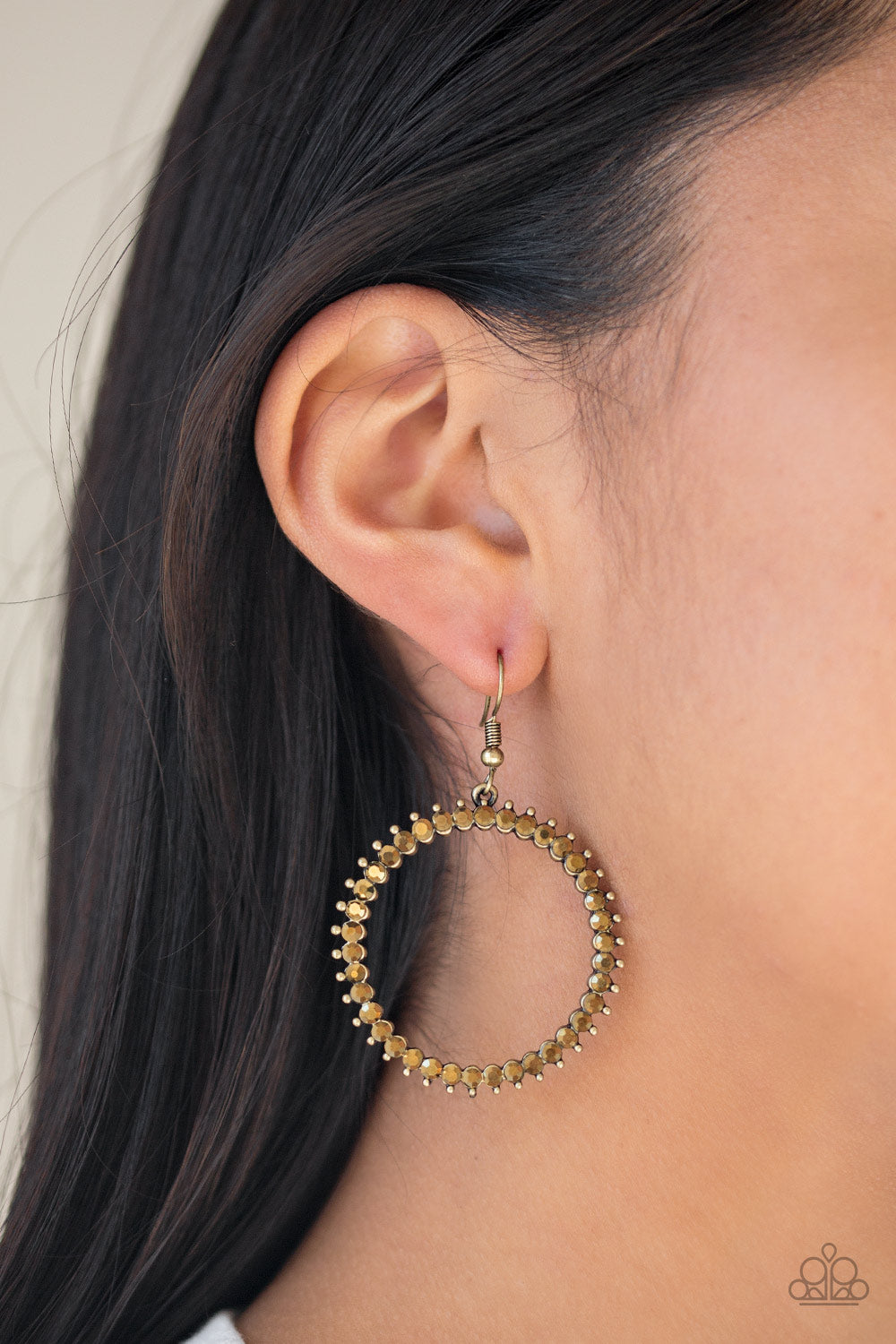 Spark Their Attention - Brass Earrings