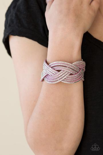 Big City Shimmer - Purple wrap bracelet