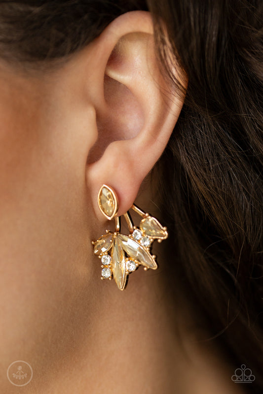 Deco Dynamite - Gold post earrings