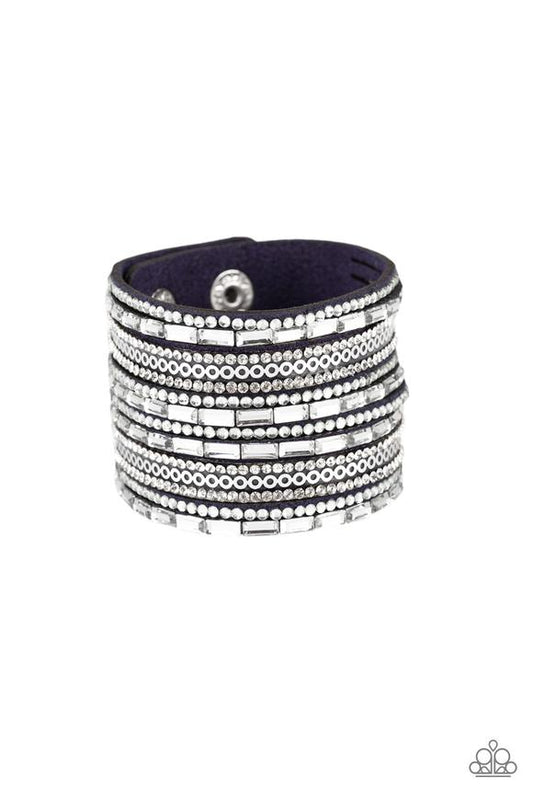 A Wait-and-SEQUIN Attitude - Blue Wrap Bracelet