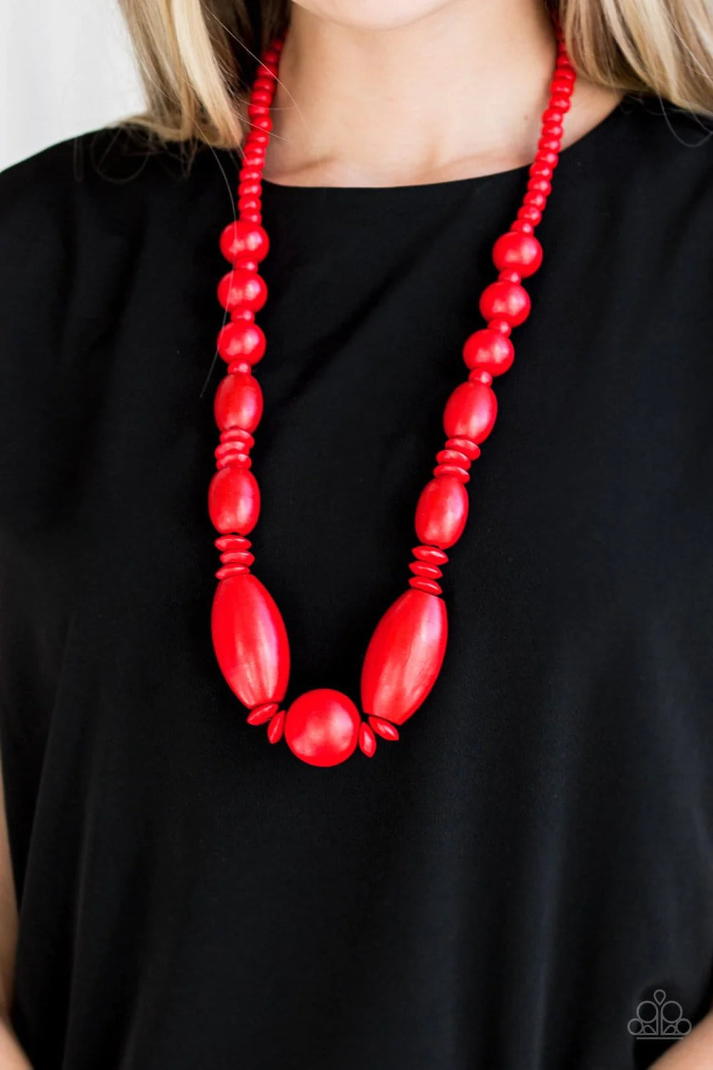 Summer Breezin - Red Wood Necklace