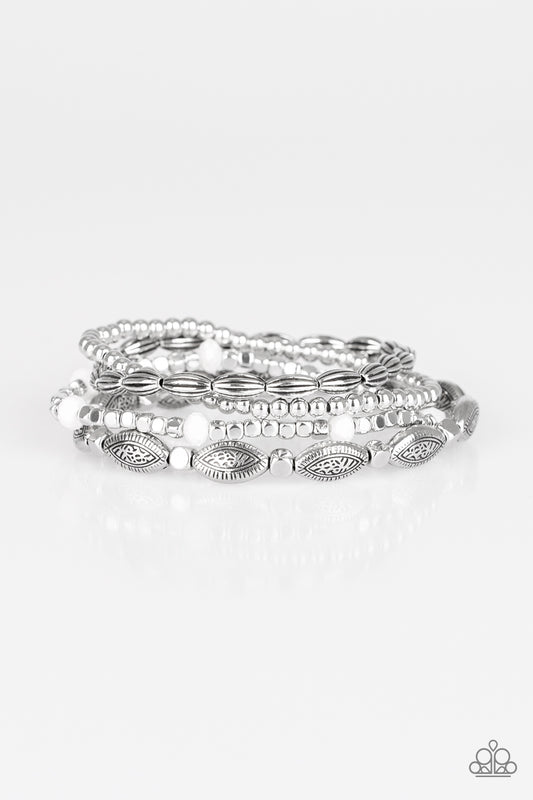 Full Of Wander - White Bracelets