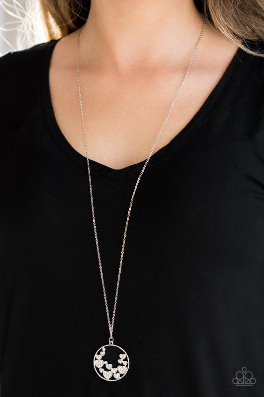 Call Me Cupid - White rhinestones necklace