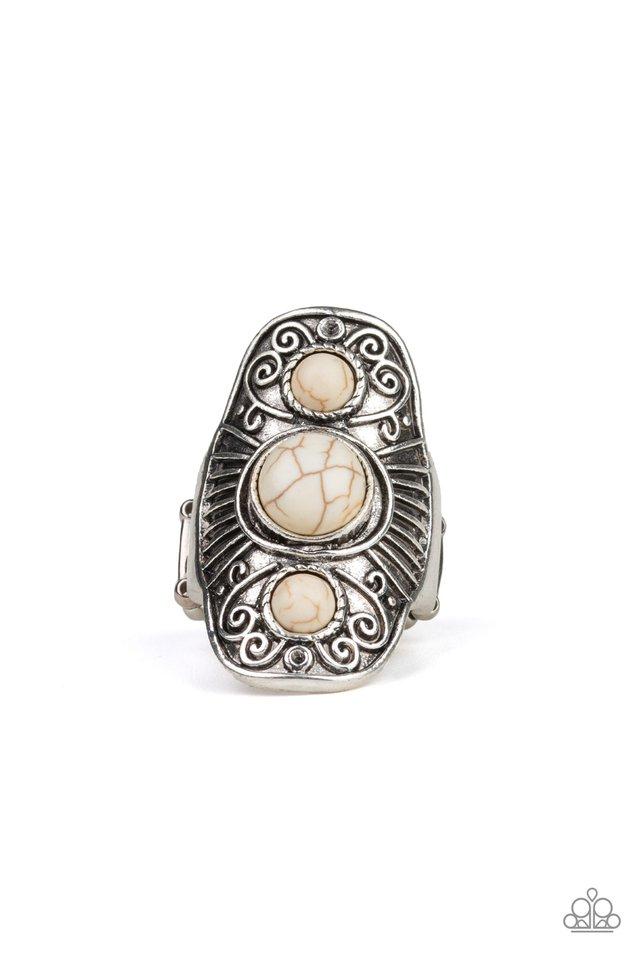 Stone Oracle - White stone ring
