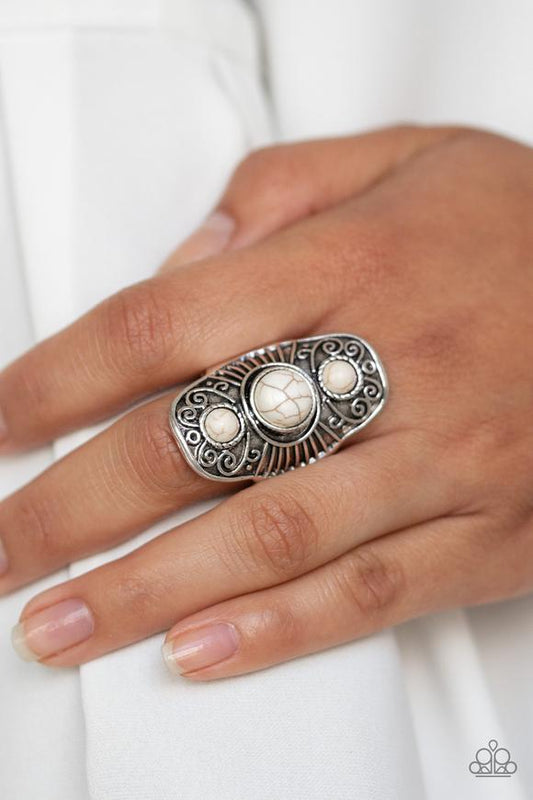 Stone Oracle - White stone ring