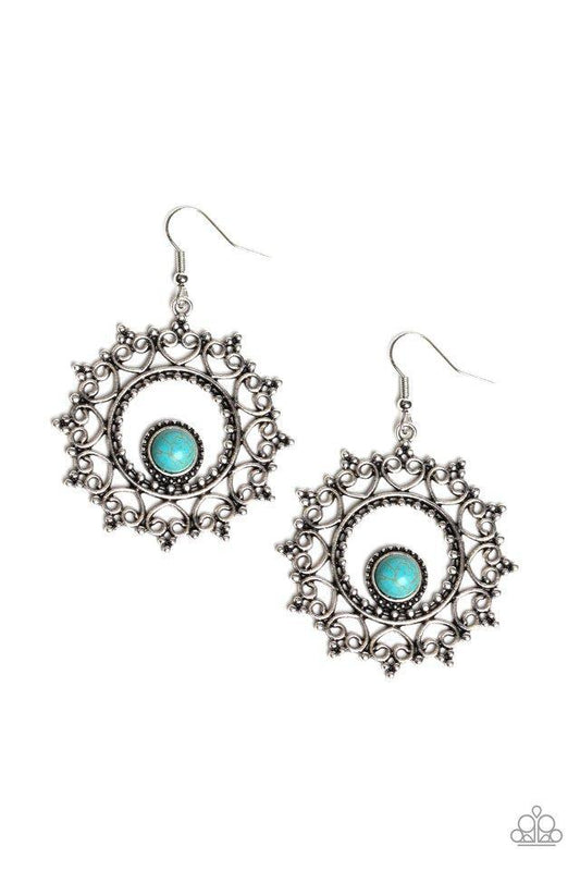 Wreathed in Whimsicality - Blue/Turquoise earrings